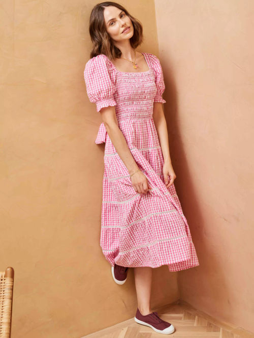 Brora Gingham Smock Tiered...