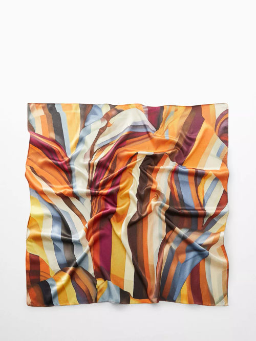 Mango Telon Striped Scarf,...