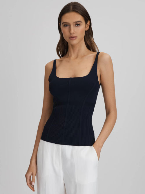 Reiss Verity Seam Detail Rib...