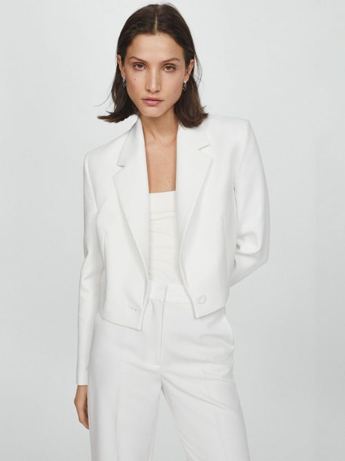 Mango Monaco Cropped Blazer,...