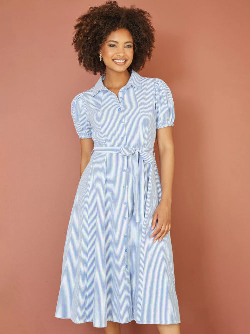 Yumi Cotton Blend Midi Dress,...