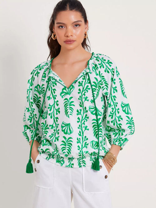 Monsoon Lani Leaf Print...