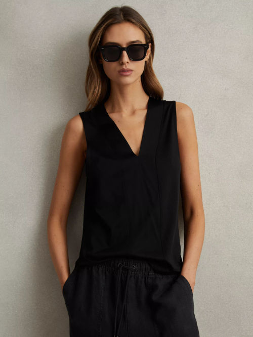 Reiss Mira V-Neck Sleeveless...