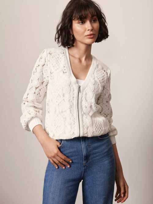 Mint Velvet Lace Bomber...