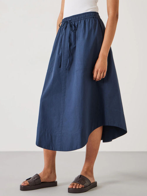 HUSH Kelly Curved Midi Skirt,...