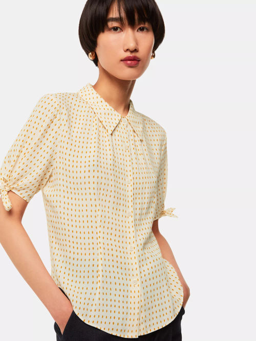 Whistles Oval Spot Tie Sleeve...