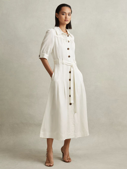 Reiss Petite Malika Linen...