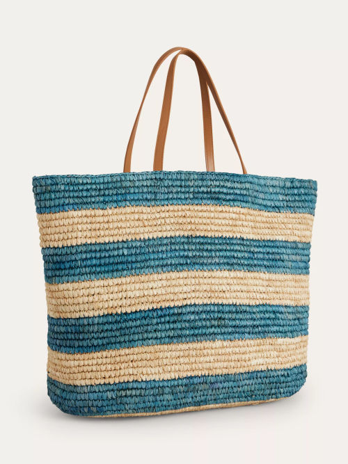 Boden Raffia Tote Bag,...