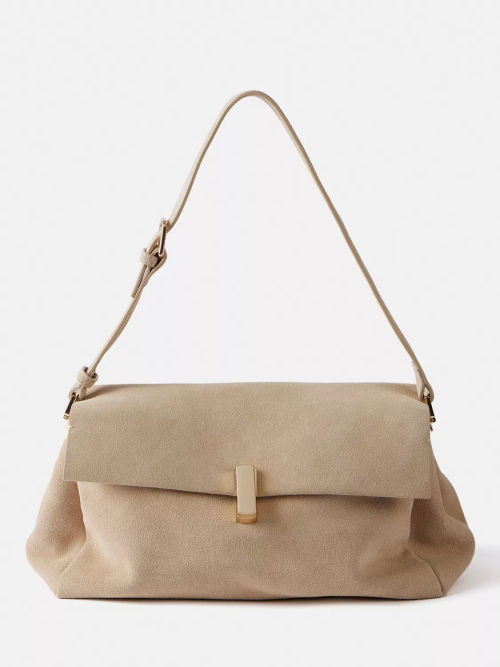 Mint Velvet Suede Shoulder Bag, Tan