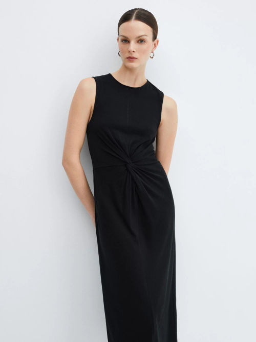 Mango Fertina Cotton Midi Dress