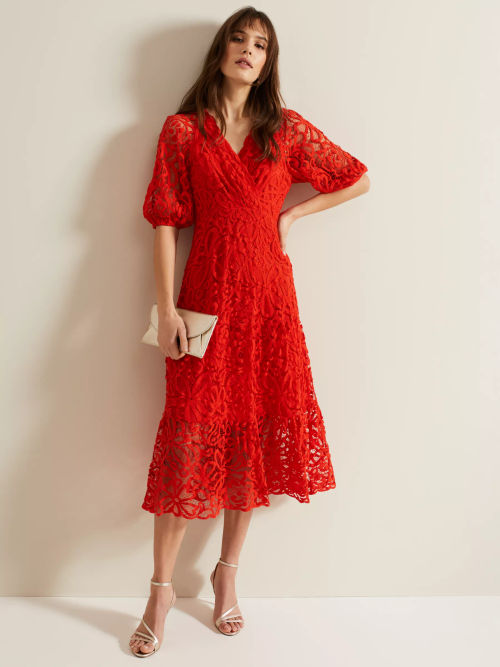 Phase Eight Senna Lace Midi...