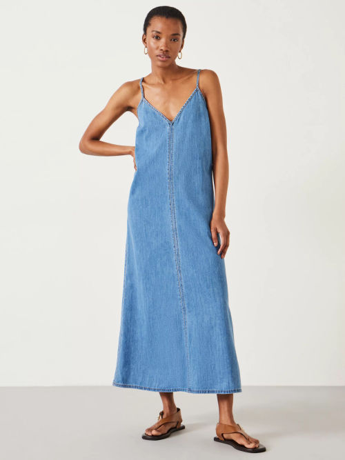 HUSH Saskia Denim Slip Maxi...