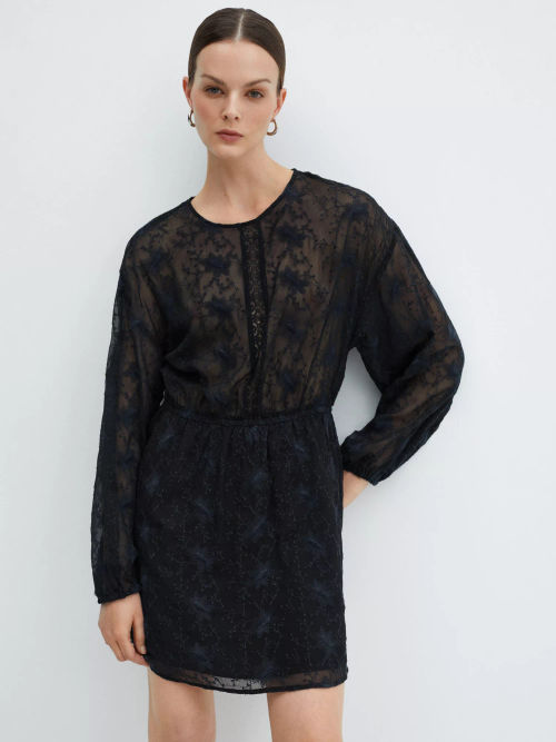 Mango Tessa Embroidered Long...