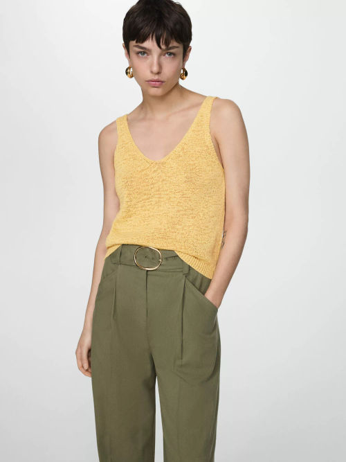 Mango Pekin Knit Cami Top,...