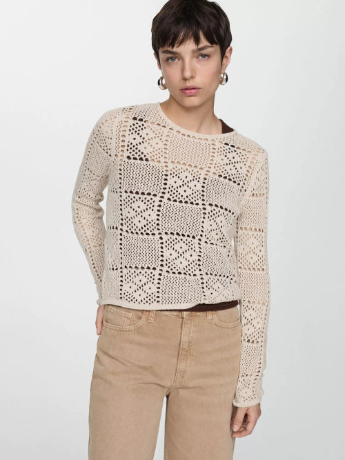 Mango Cedar Crochet Jumper,...