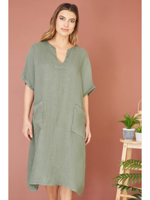 Yumi Italian Linen Tunic Dress