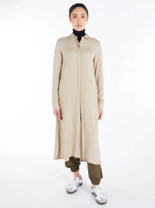 Aab Shirt Midi Dress, Stone