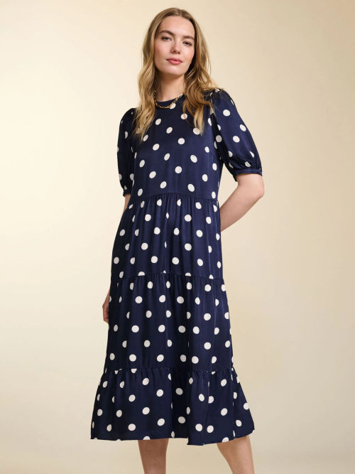 Manon Big Polka Midi Dress,...