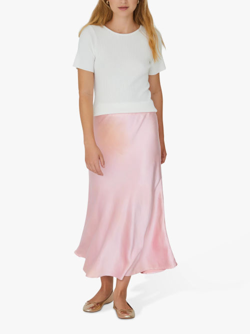 A-VIEW Carry Sateen Midi Skirt