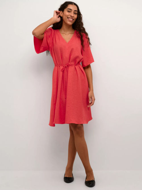 KAFFE Elise V-Neck Belted...