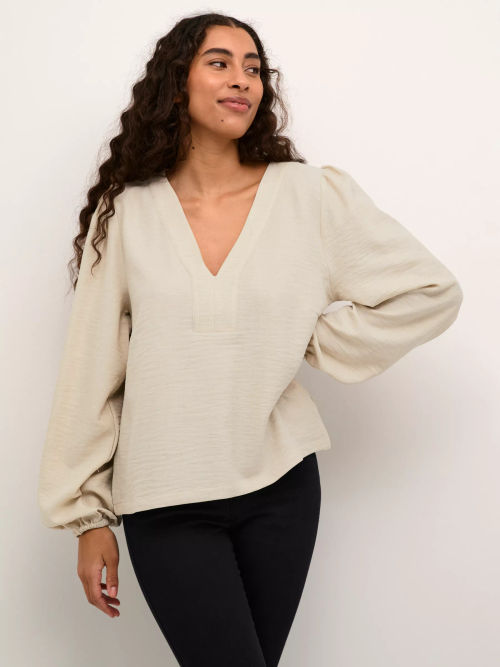 KAFFE Elise V-Neck Blouse