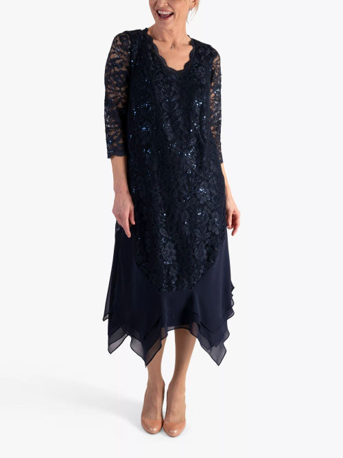 chesca Sequin Lace Chiffon...