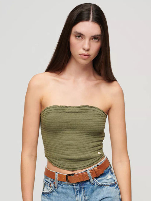 Superdry Smocked Bandeau Top,...