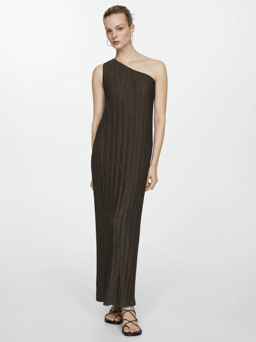 Mango Asymmetrical Knit Maxi...