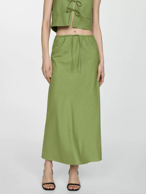 Mango Lago Linen Blend Maxi...