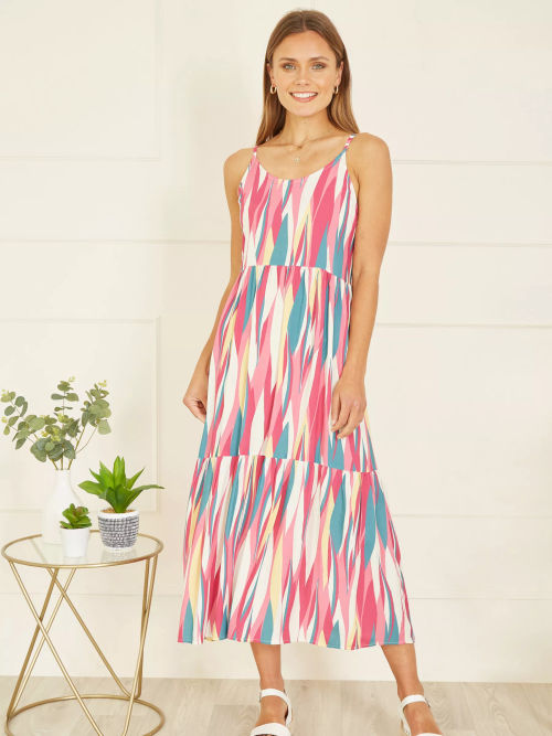 Yumi Abstract Print Midi...