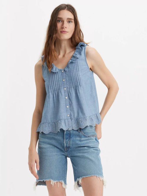 Levi's Fauna Ruffle Blouse,...