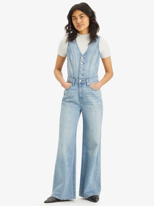 Levi's Denim Vest Wide Leg...