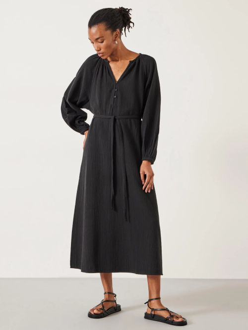 HUSH Clarice Cotton Midi Dress