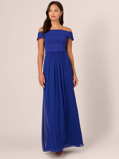 Adrianna Papell Crepe Chiffon...