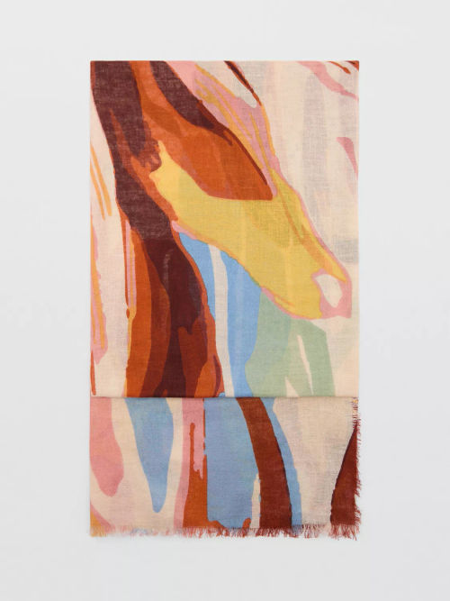 Mango Guston Abstract Scarf,...