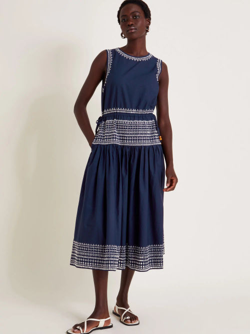 Monsoon Erin Broderie Dress,...