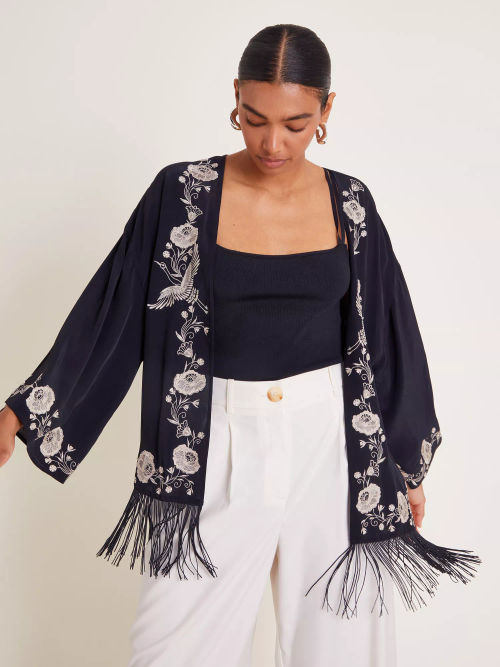 Monsoon Erin Fringe Jacket,...