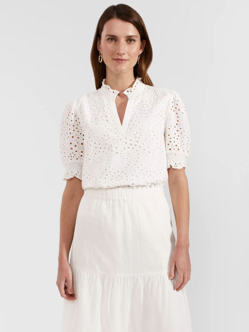 Hobbs Isabelle Broderie Top,...