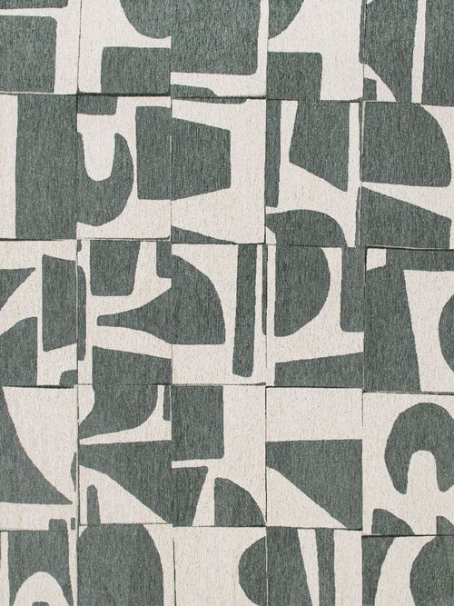 Louis De Poortere Papercut Rug, Grey/White