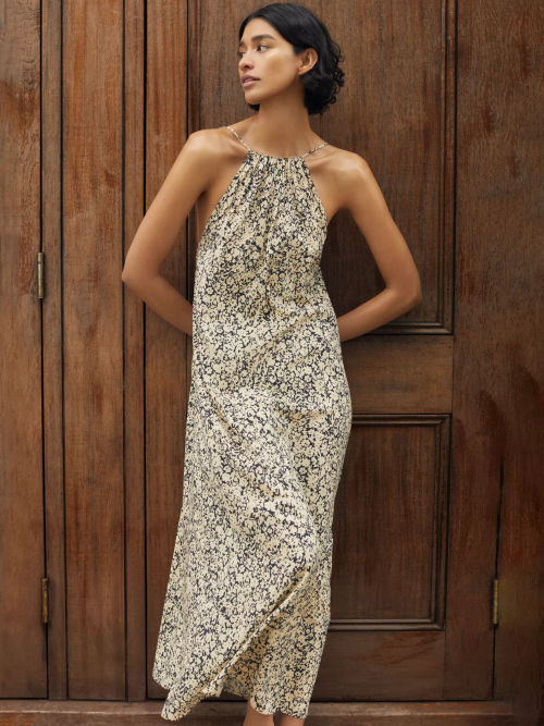 HUSH Aja Gathered Maxi Dress,...