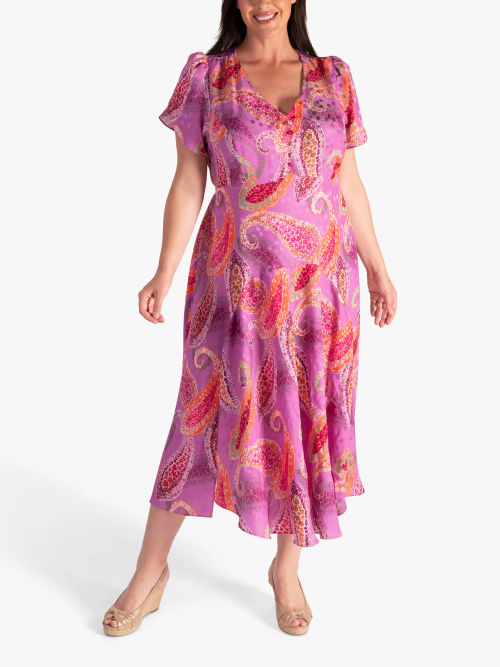 chesca Paisley Print Midi...