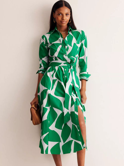 Boden Amy Abstract Midi Shirt...