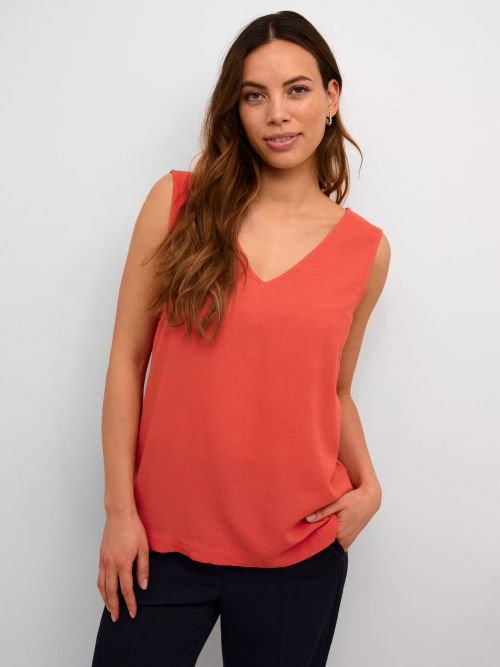 KAFFE Milia Linen Blend Top