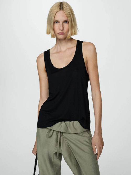 Mango Bobar Scoop Neck Vest...