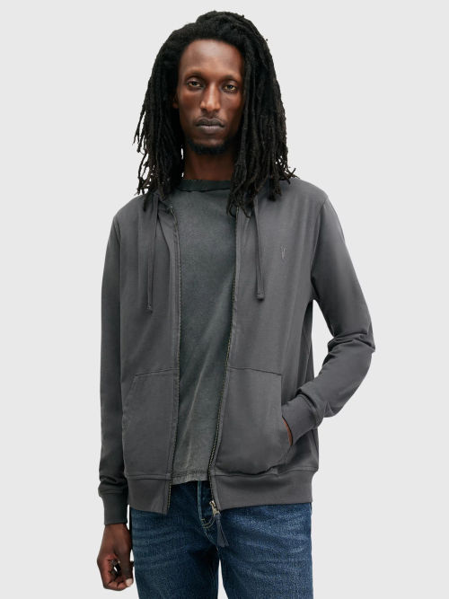 AllSaints Brace Cotton Zip...