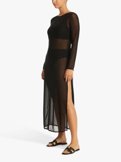 Sea Level Mesh Maxi Dress,...