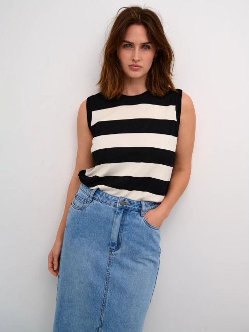 KAFFE Lizzy Stripe Knit Tank...