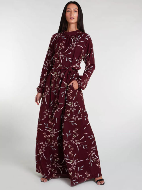 Aab Floral Print Maxi Dress,...