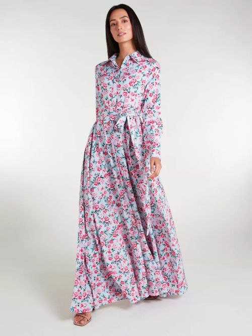 Aab Rose Print Maxi Shirt...