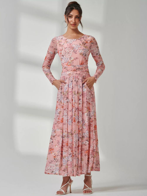 Jolie Moi Floral Mesh Maxi...